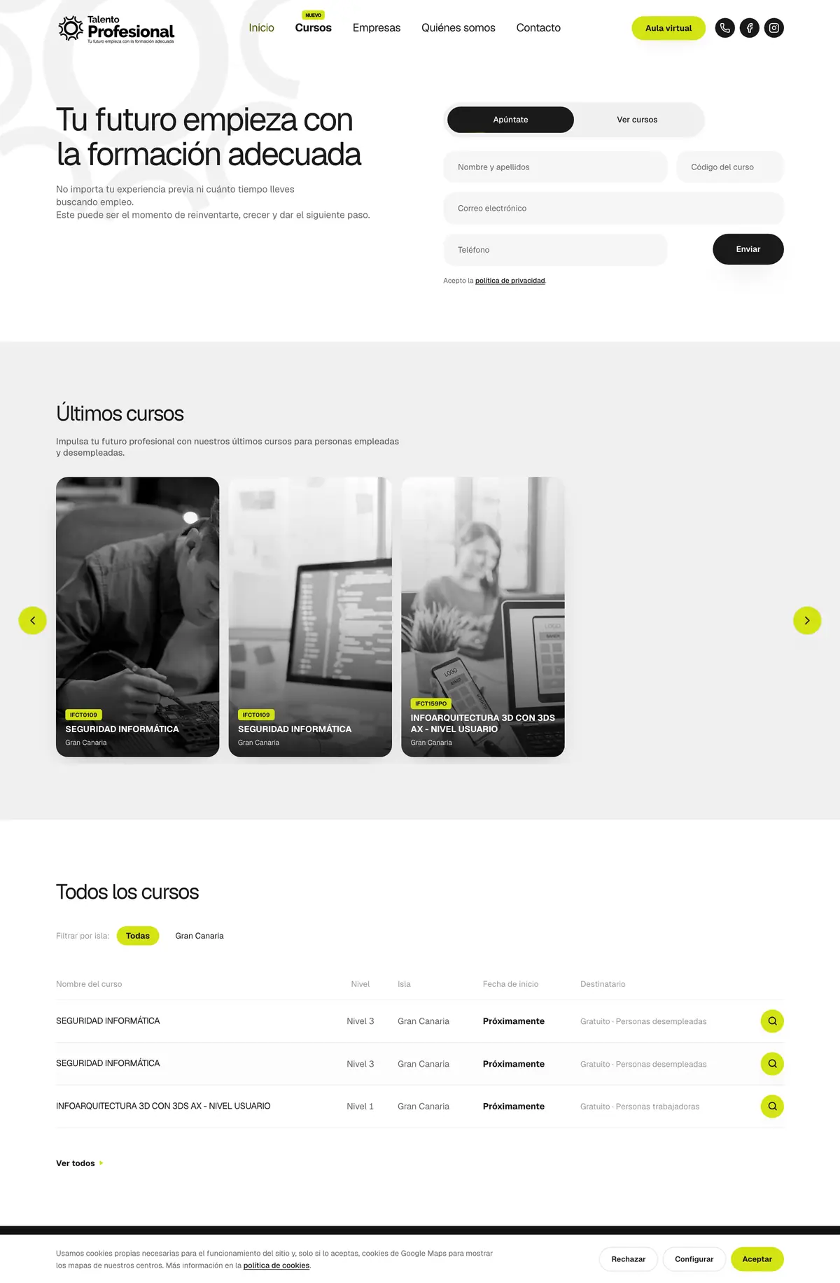 Talento Profesional homepage